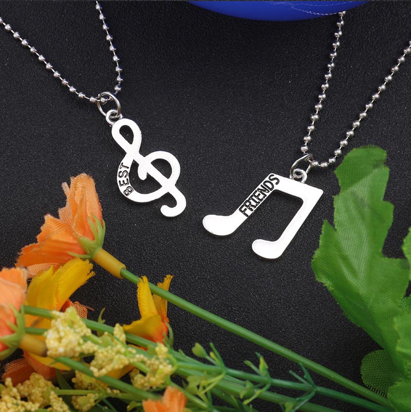 Best Friends Music Notes Necklaces Set