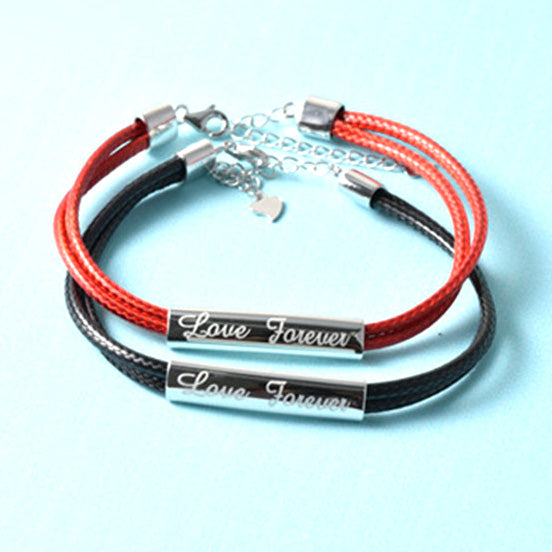 Matching Romantic Promise Bracelets for Couples