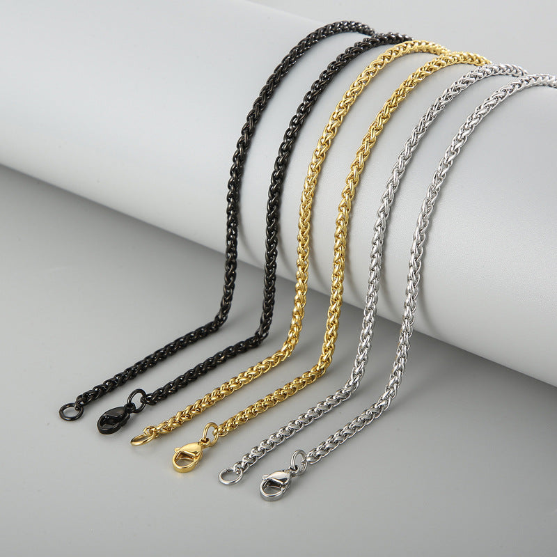 Stainless Steel Unisex Chain - 0.3cm Wide - 50cm Long
