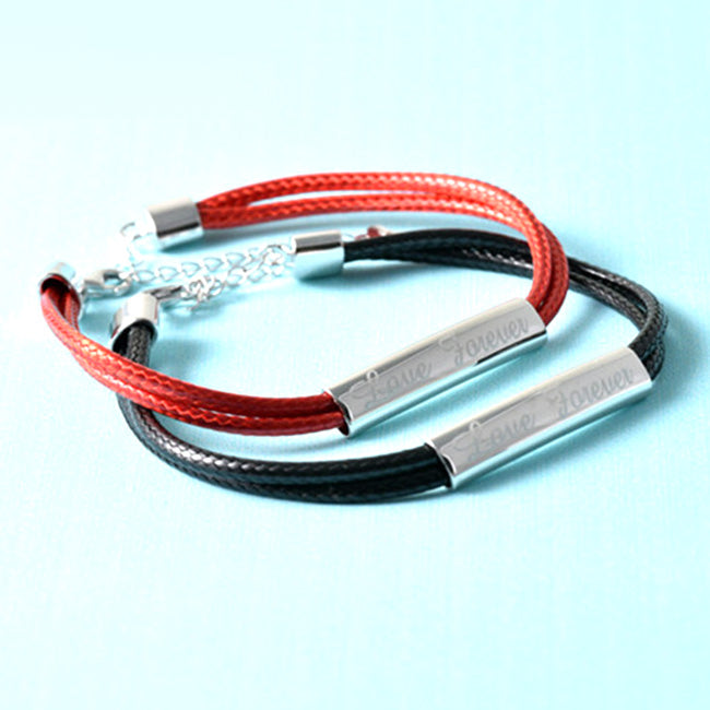 Matching Romantic Promise Bracelets for Couples