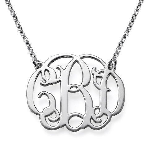 Celebrity Monogram Initials Name Necklace