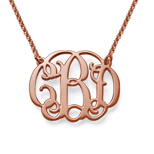 Celebrity Monogram Initials Name Necklace