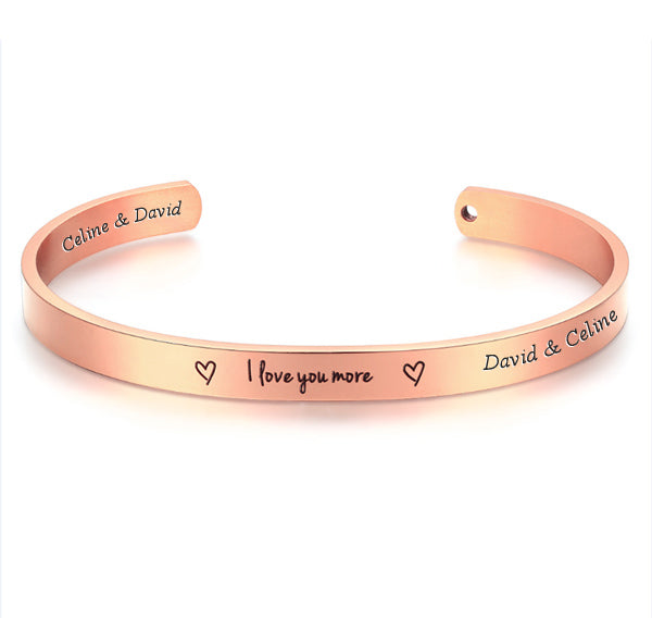 I love You Promise Cuff Bracelet Gift for Her