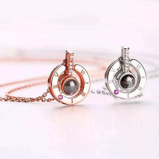 Light Projection 100 Languages Matching Necklaces Gift Set