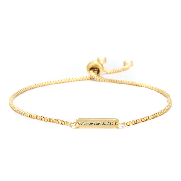 Engraved Bracelet Birthday Gift for Wife