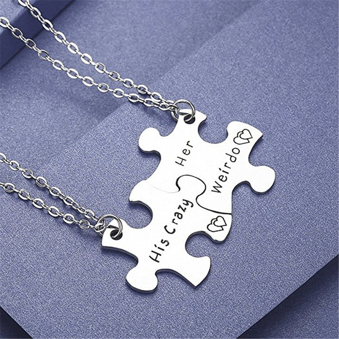 His Crazy Her Weirdo Promise Pendants Puzzle Piece