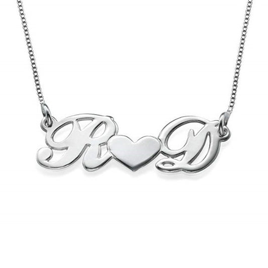 Personalized Name Intials Sterling Silver Necklace