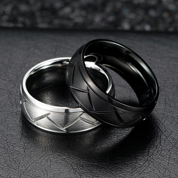 Custom Mens Wedding Band 8mm Polished Titanium
