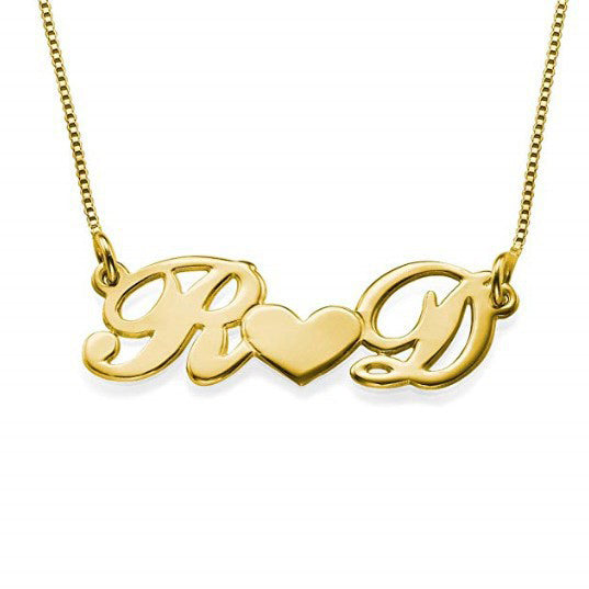 Personalized Name Intials Sterling Silver Necklace