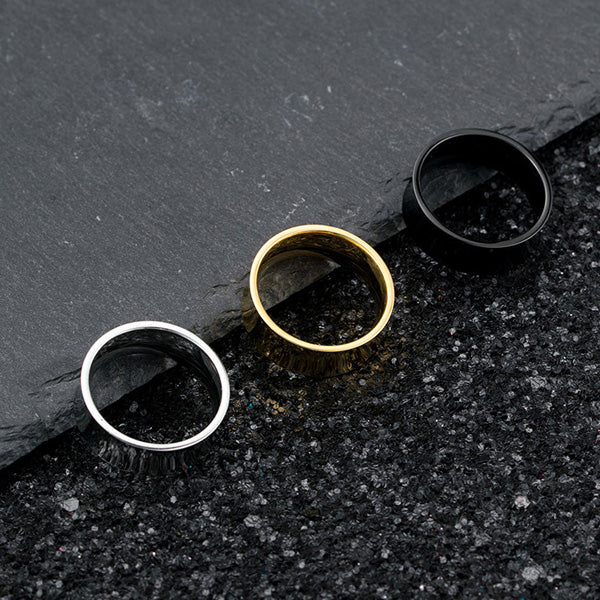 Personalized Promise Ring for Him 8mm Titanium