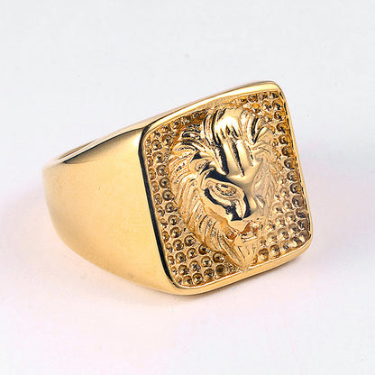 Personalized Lion Wedding Ring for Men