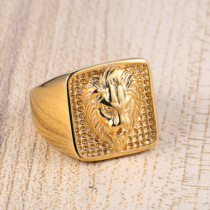 Personalized Lion Wedding Ring for Men