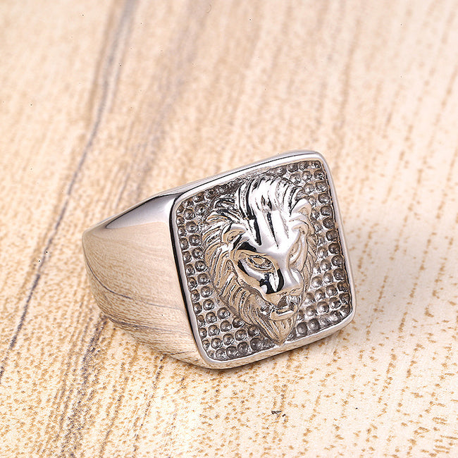 Personalized Lion Wedding Ring for Men