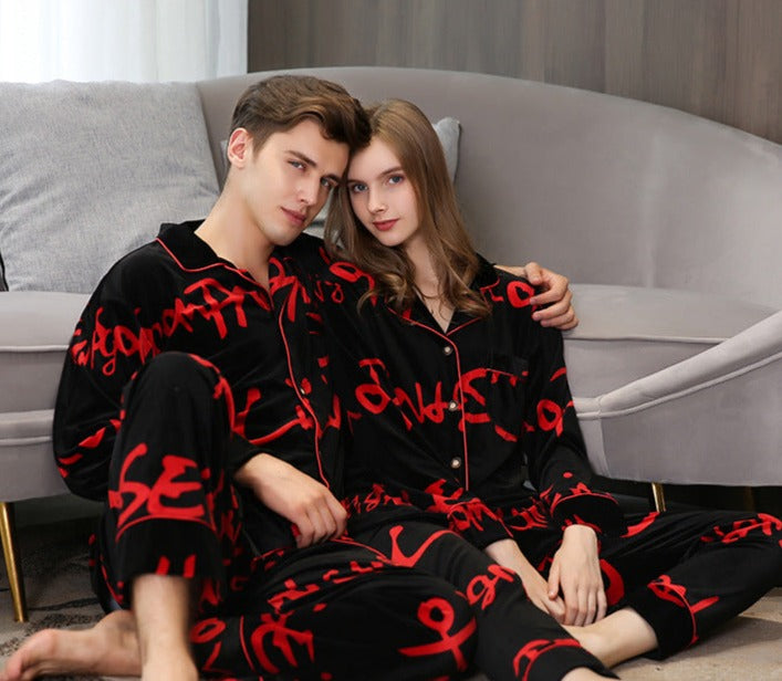 Wedding Nightwear Flannel PJs for Bride and Groom