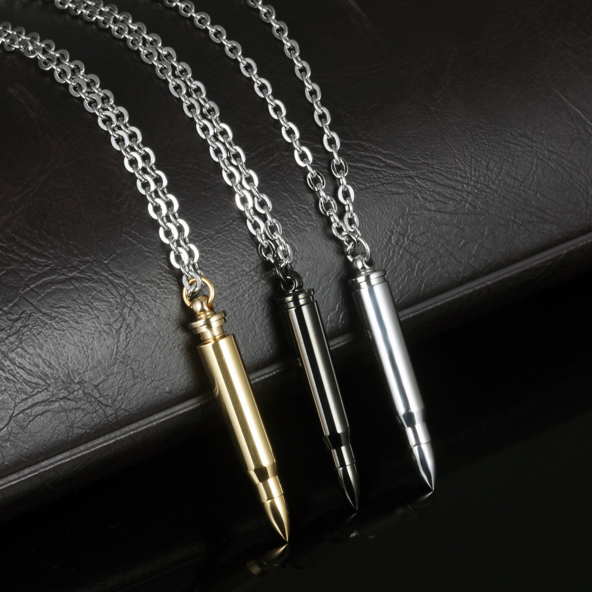 Engravable Urn Cremation Memorial Bullet Necklace