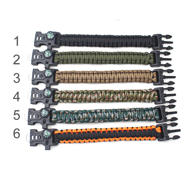 Survival Paracord Fire Lighter Bracelet Gift for Campers