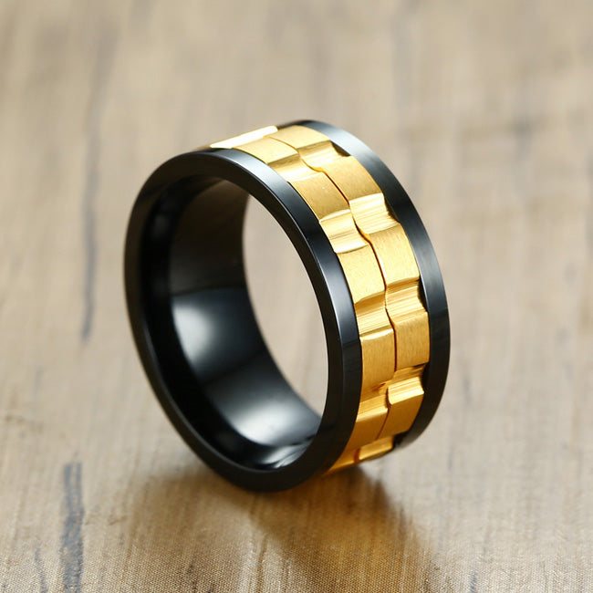 Personalized Fidget Spin Ring for Him 9mm