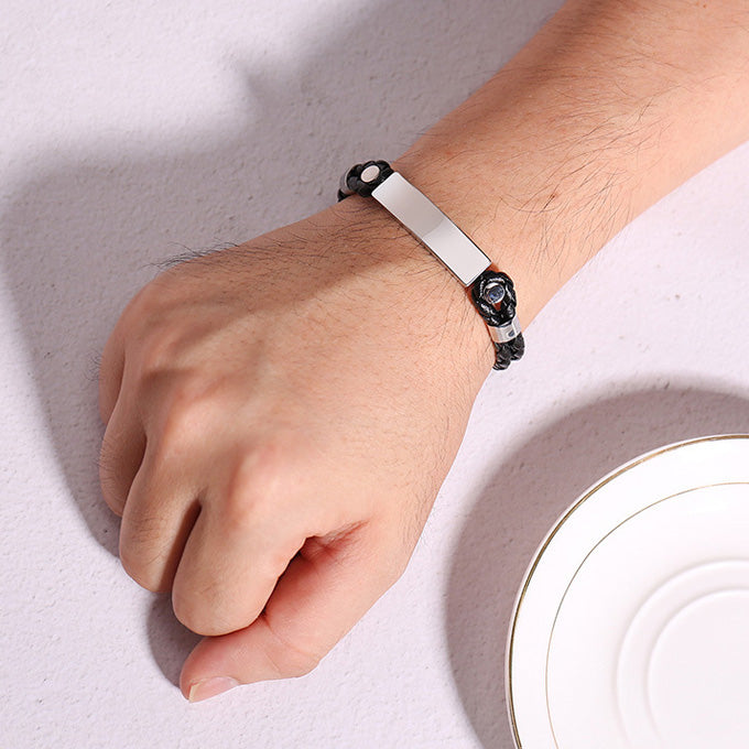 Personalized Mens Promise Bracelet Anniversary Gift