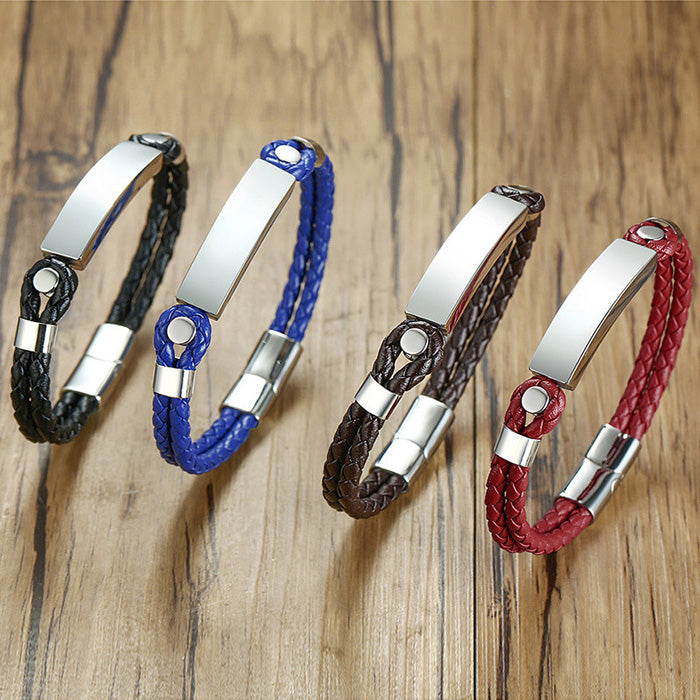 Personalized Mens Promise Bracelet Anniversary Gift