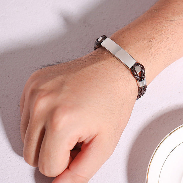 Personalized Mens Promise Bracelet Anniversary Gift