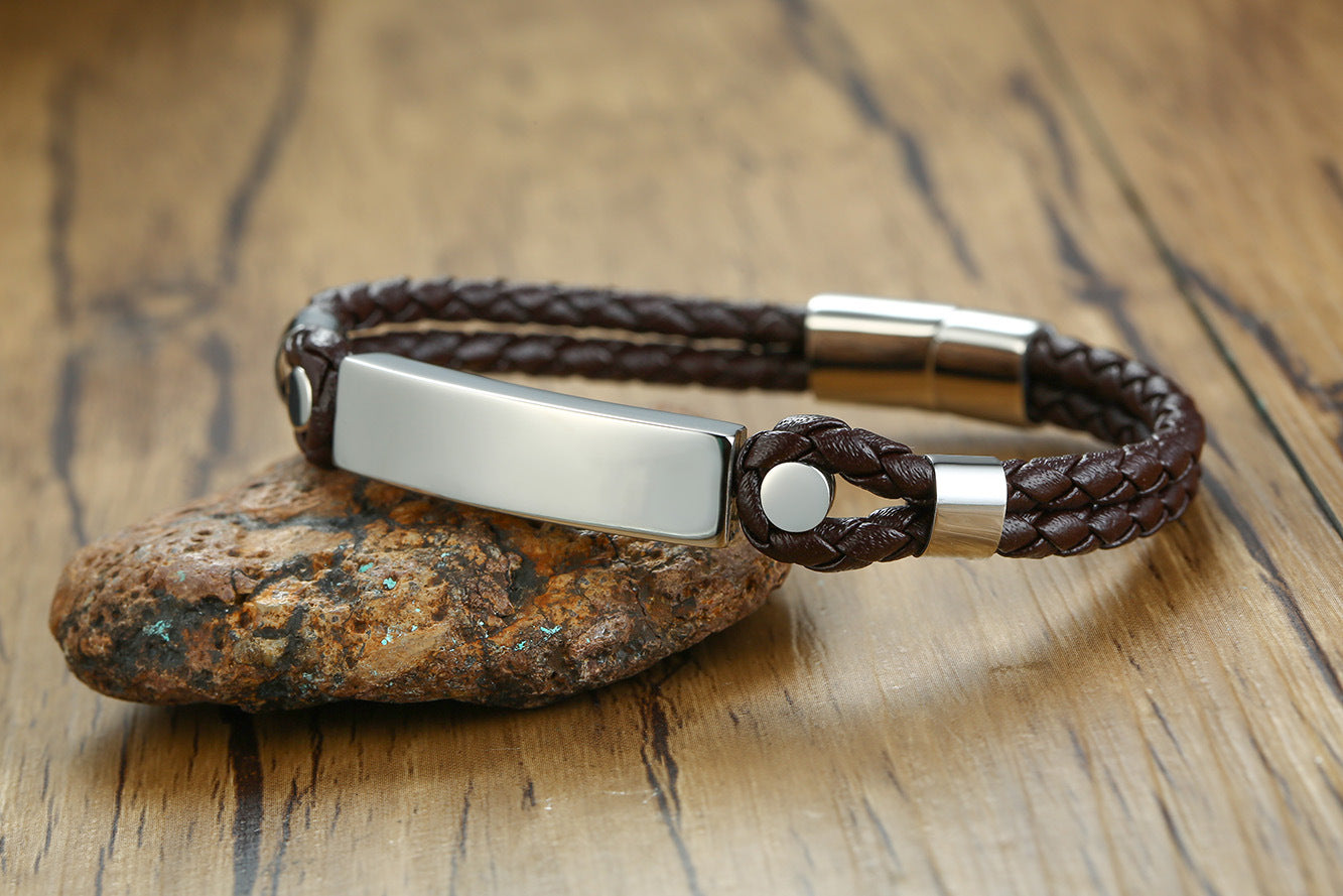 Personalized Mens Promise Bracelet Anniversary Gift
