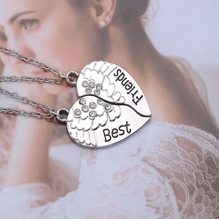 Best Friends Half Heart Necklaces Set