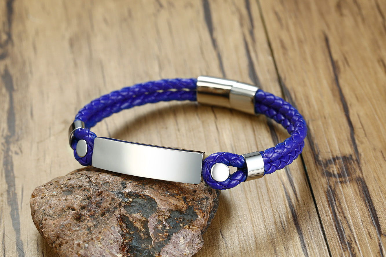Personalized Mens Promise Bracelet Anniversary Gift