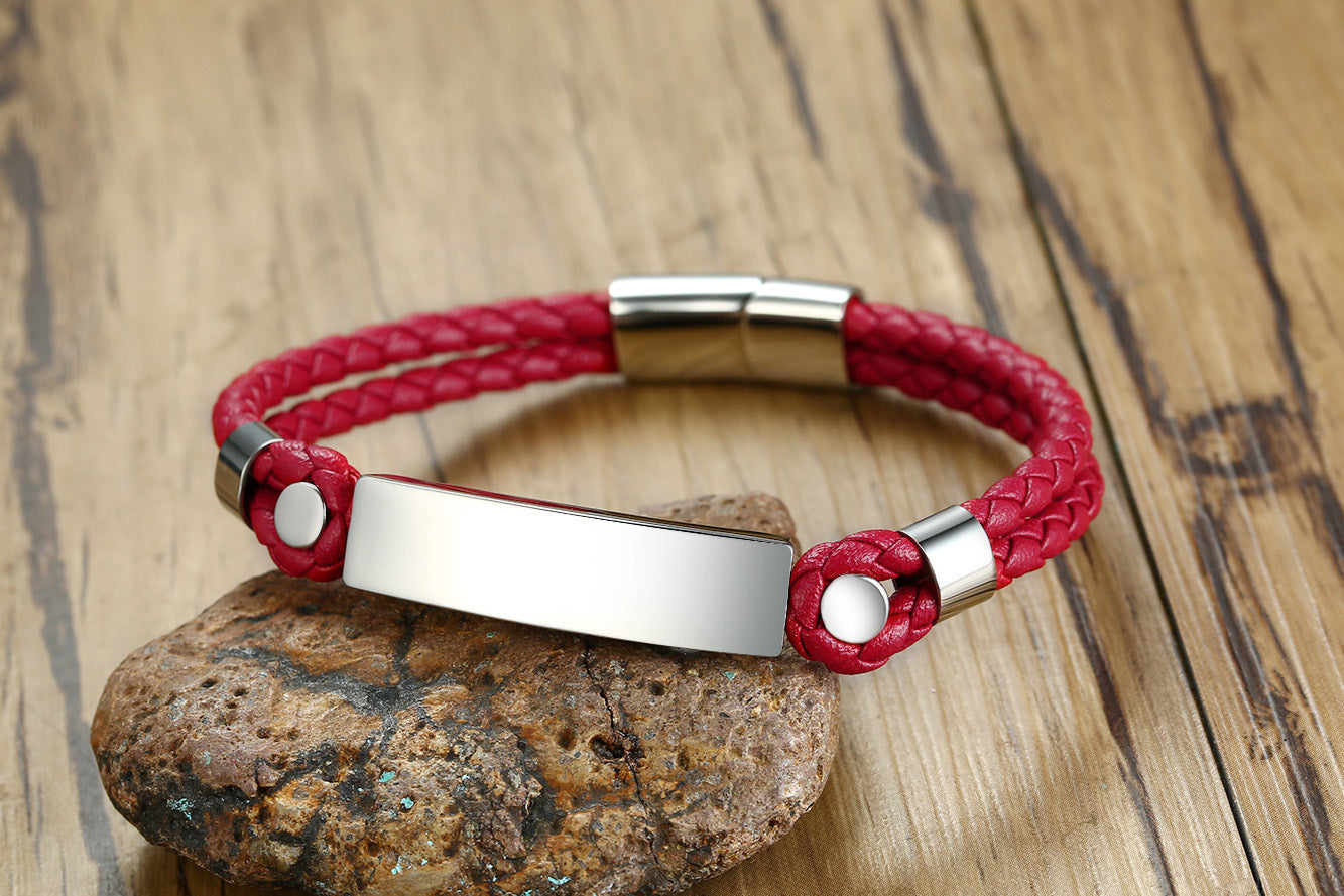 Personalized Mens Promise Bracelet Anniversary Gift