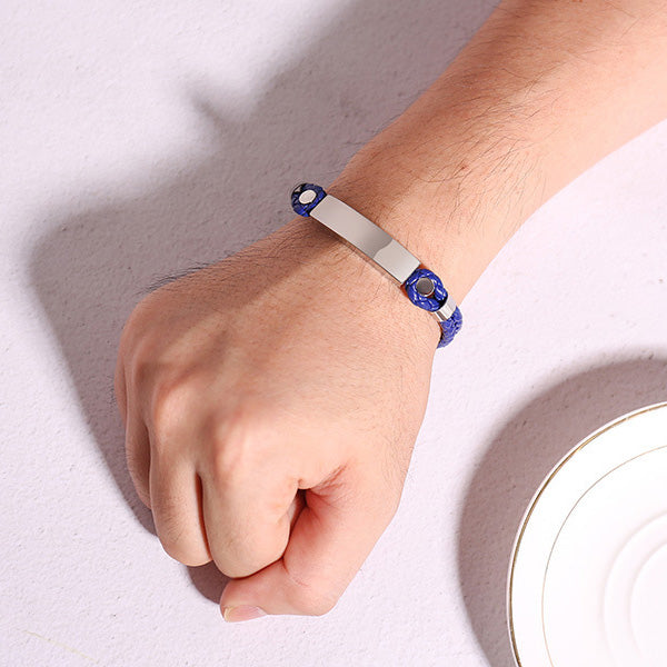 Personalized Mens Promise Bracelet Anniversary Gift