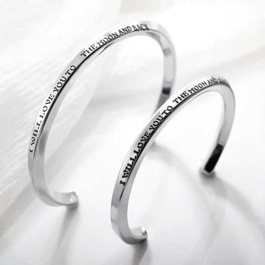 To the Moon and Back Romantic Bracelets for Couples