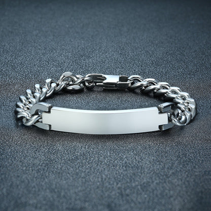 Custom Name Promise Bracelet for Him Stainless Steel