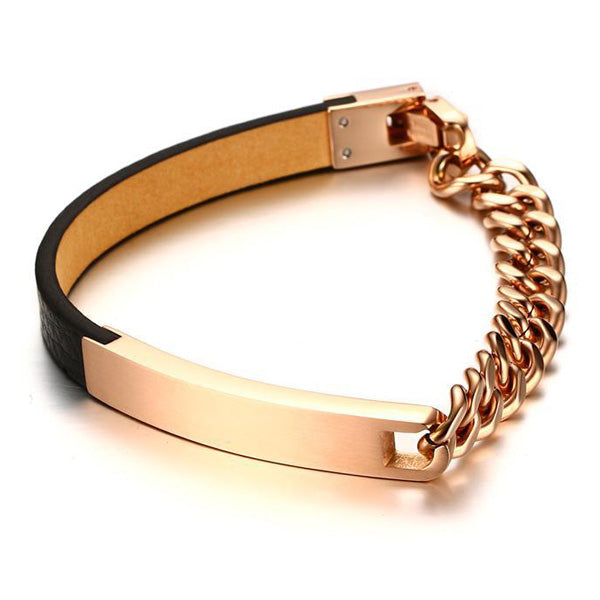 Custom Name Leather Promise Bracelet for Him