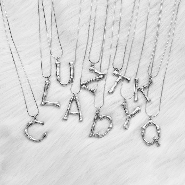 Large Name Initial Popular Necklace