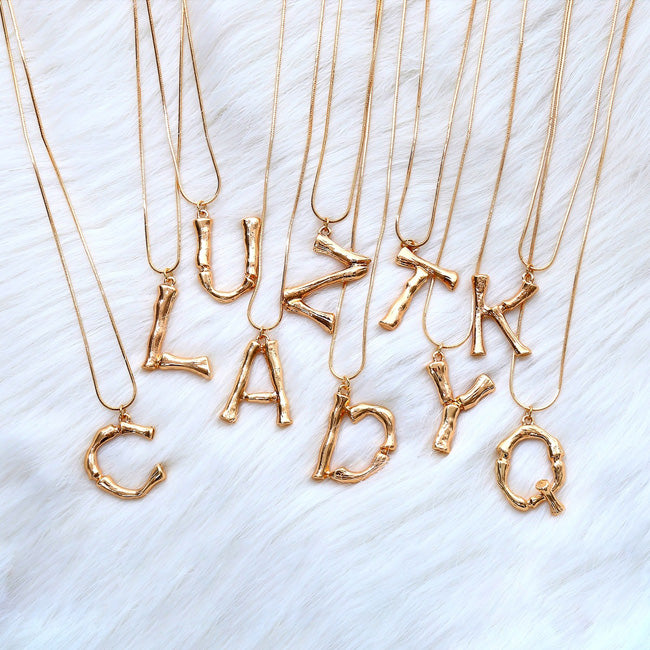 Large Name Initial Popular Necklace