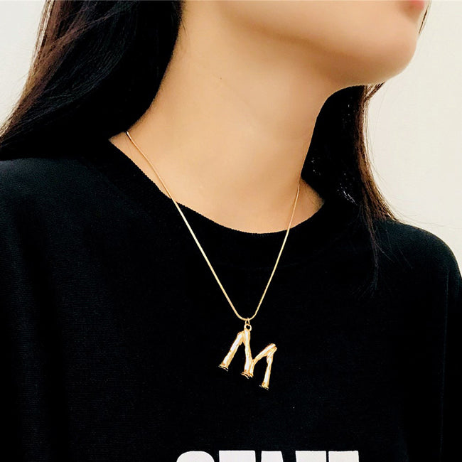 Large Name Initial Popular Necklace