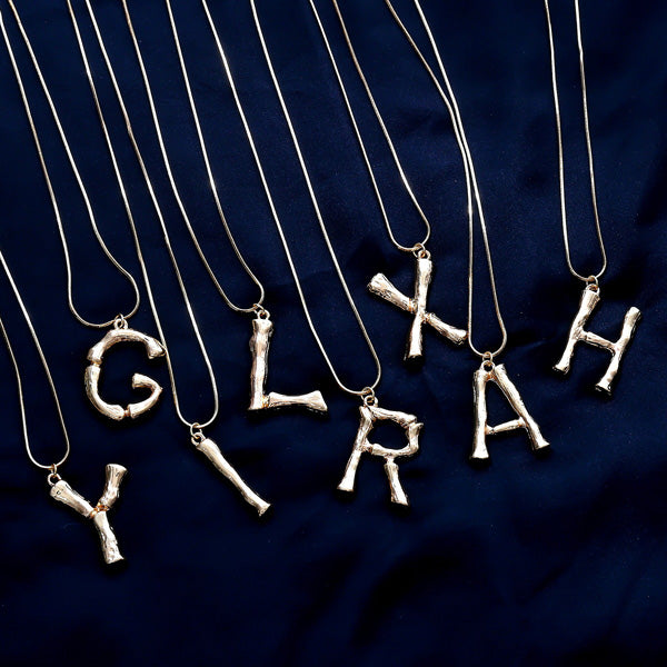Large Name Initial Popular Necklace