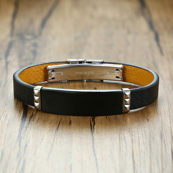 Personalized Love Leather Bracelet for Men
