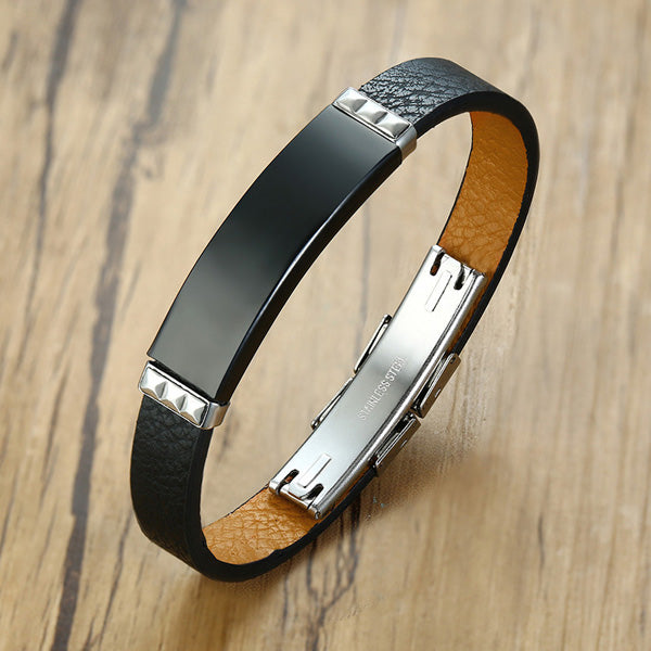 Personalized Love Leather Bracelet for Men