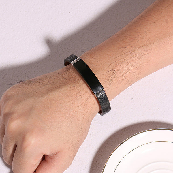 Personalized Love Leather Bracelet for Men