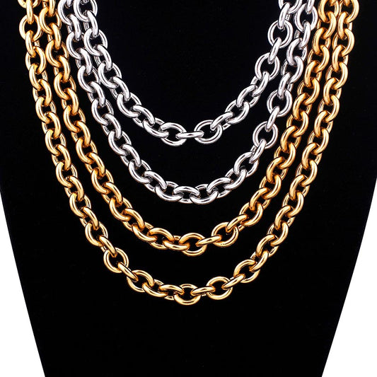 Mens Cable Chain Necklace Stainless Steel