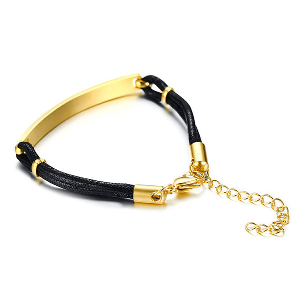 Engraved Mens Bracelet Stainless Steel