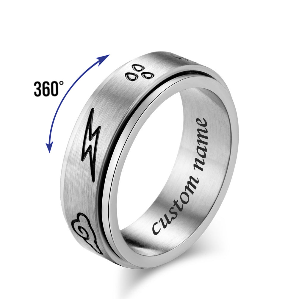 Custom Engraved Fidget Spinner Ring