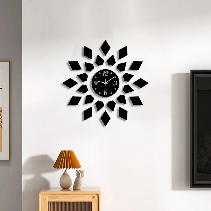 3D Sticker DIY Decorative Silent Wall Clock – Customizable Modern Design