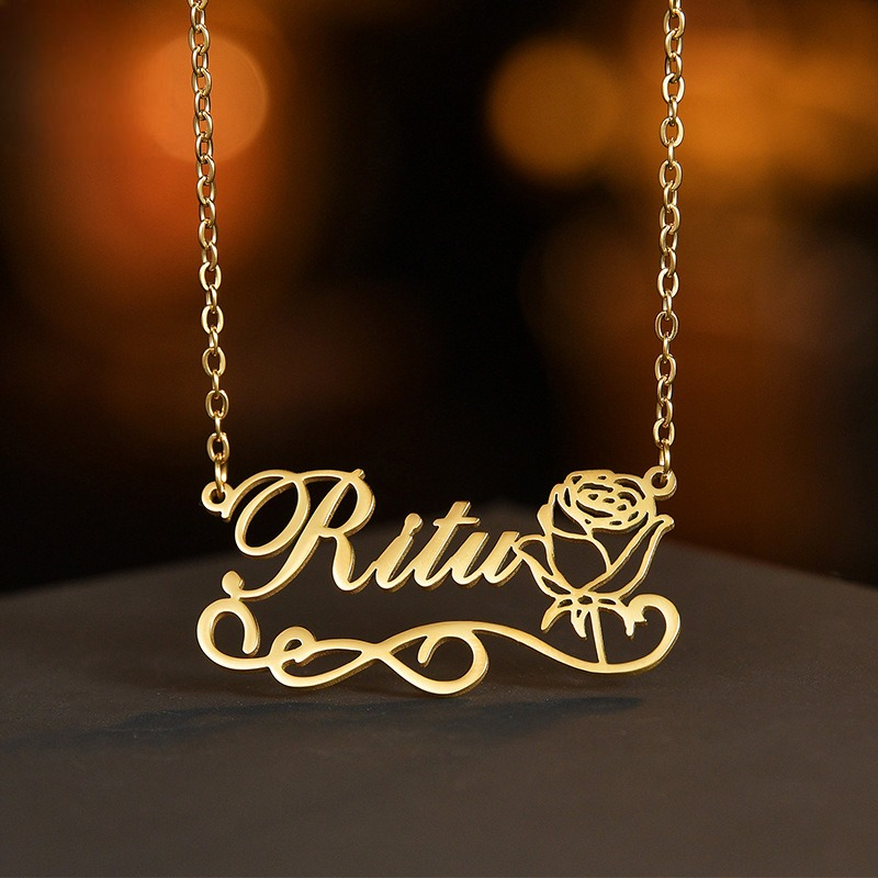 Rose Personal Name Necklace