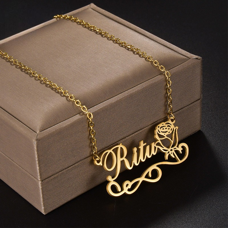 Rose Personal Name Necklace