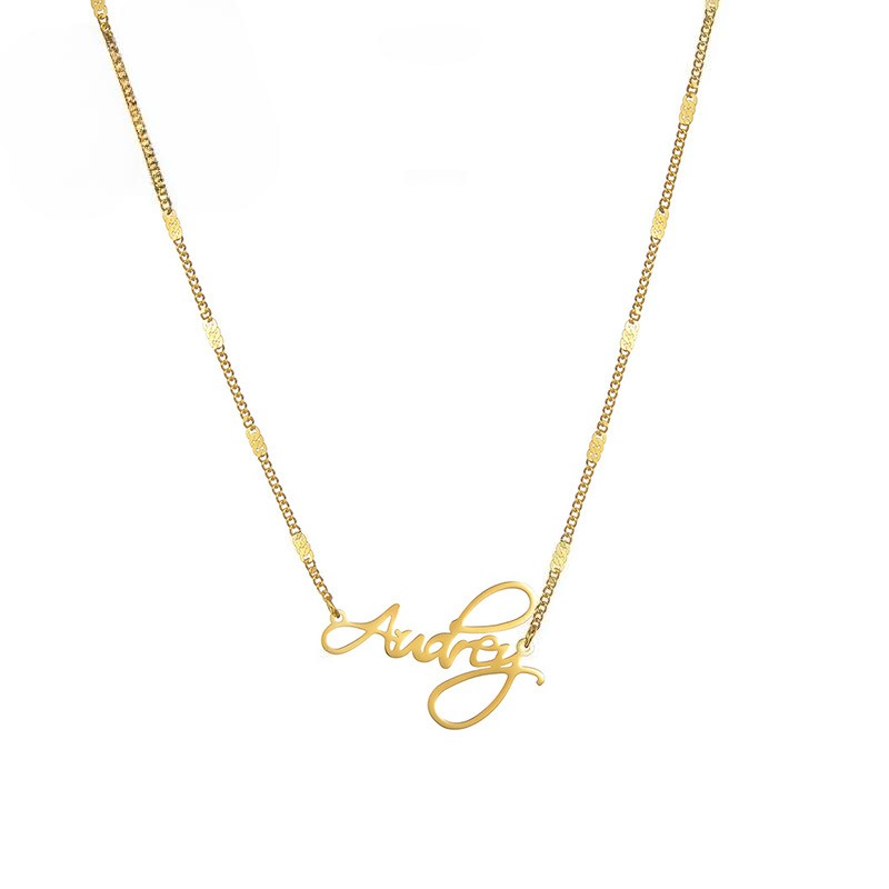 Personal Cursive Name Satellite Chain Necklace