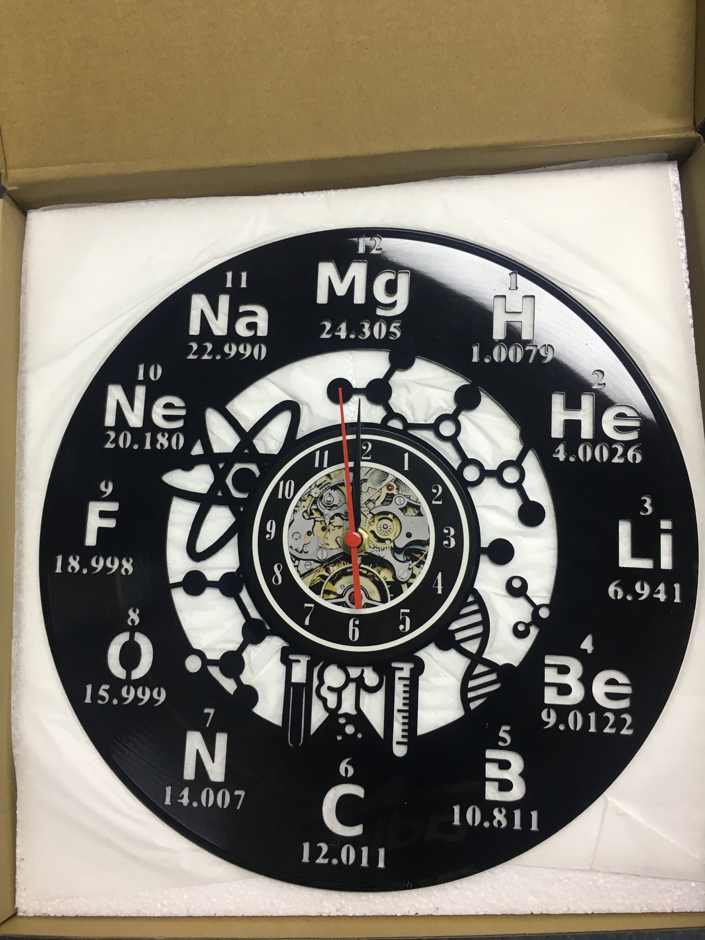 Gift for Chemistry Teacher Lp Record Wall Clock