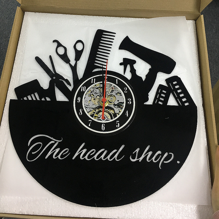 Personalized Vinyl Record Salon Clock