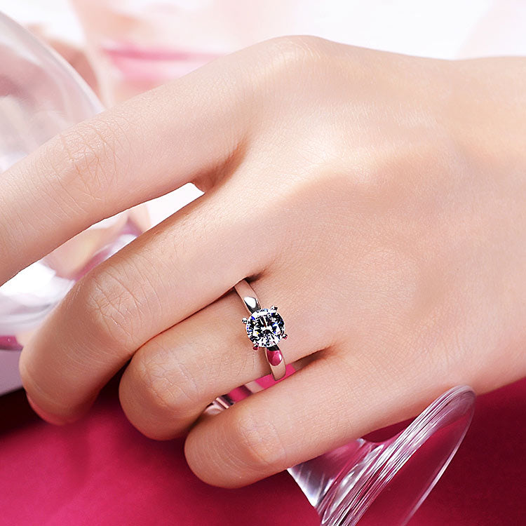 1.2 Carat Moissanite Diamond Solitaire Ring