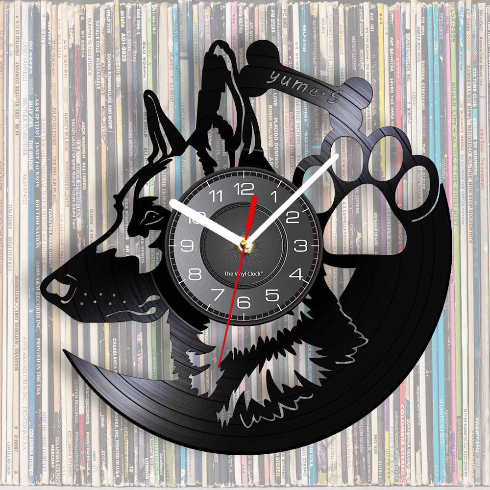 Customized Vinyl Clock Gift for German Shepherd Owner